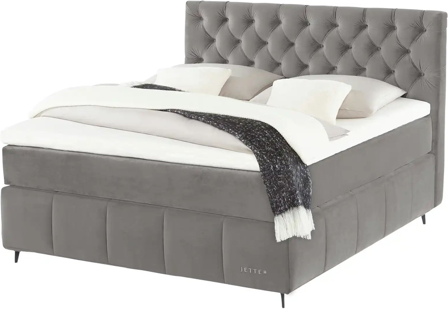 Jette Home Boxspringbett Jette Glam ¦ grau ¦ Maße (cm): B: 202 H: 132,5 Betten > Boxspringbetten - Höffner