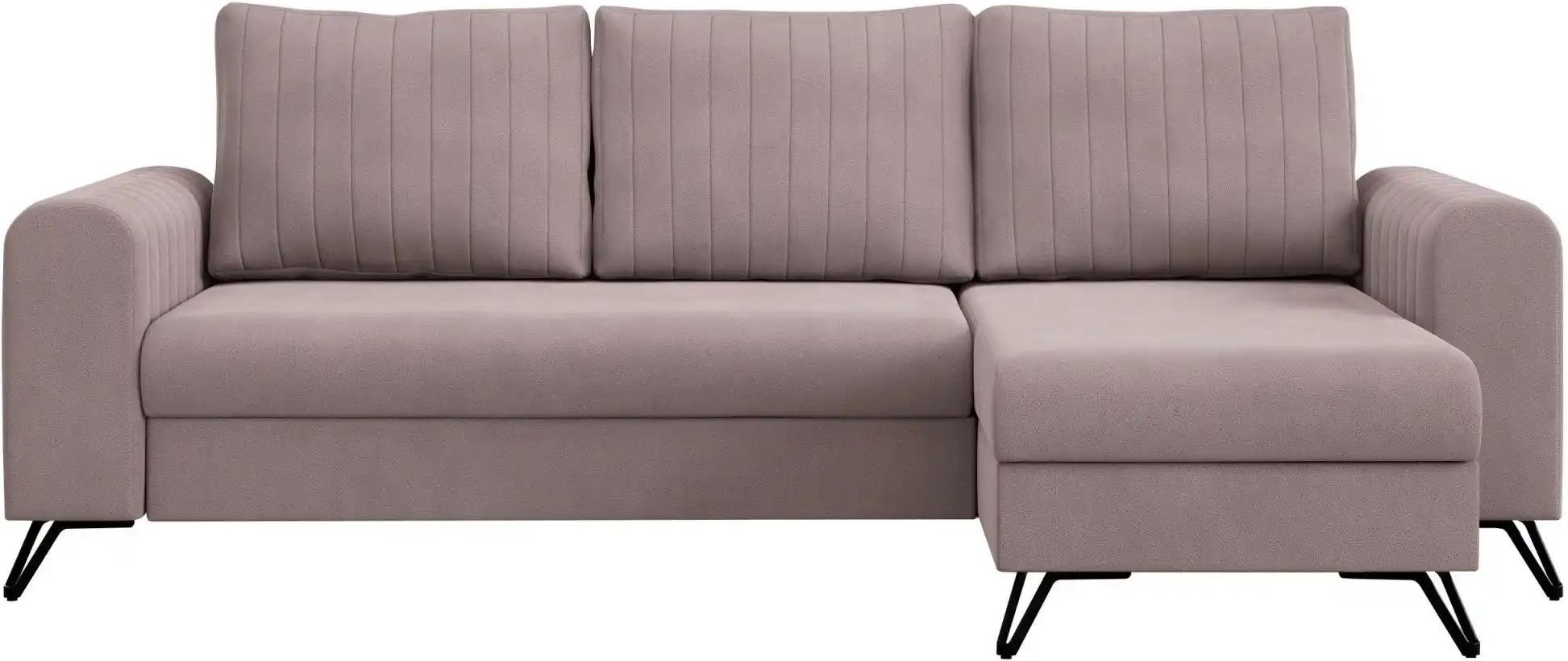 Ecksofa mit Schlaffunktion Axel ¦ rosa/pink ¦ Maße (cm): B: 242 H: 90 Polstermöbel > Sofas > 3-Sitzer - Höffner