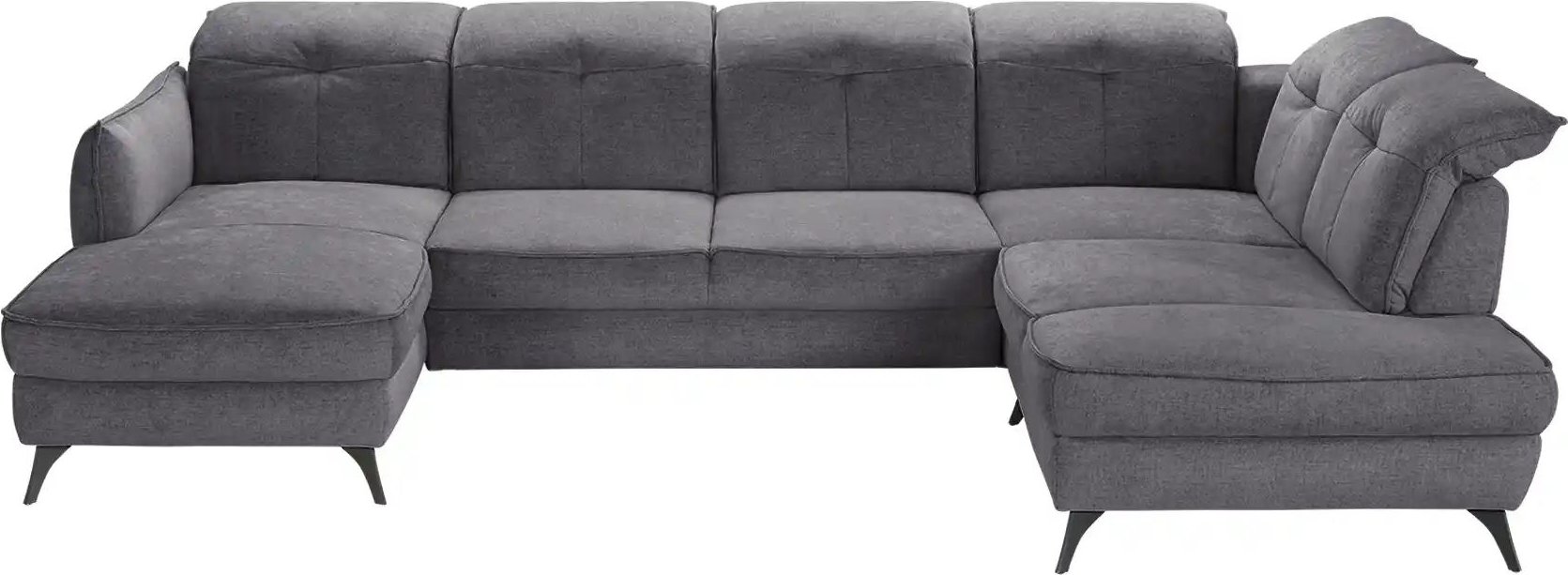 medium Wohnlandschaft inklusive diverser Funktionen Milan ¦ grau Polstermöbel > Sofas > Wohnlandschaften - Höffner