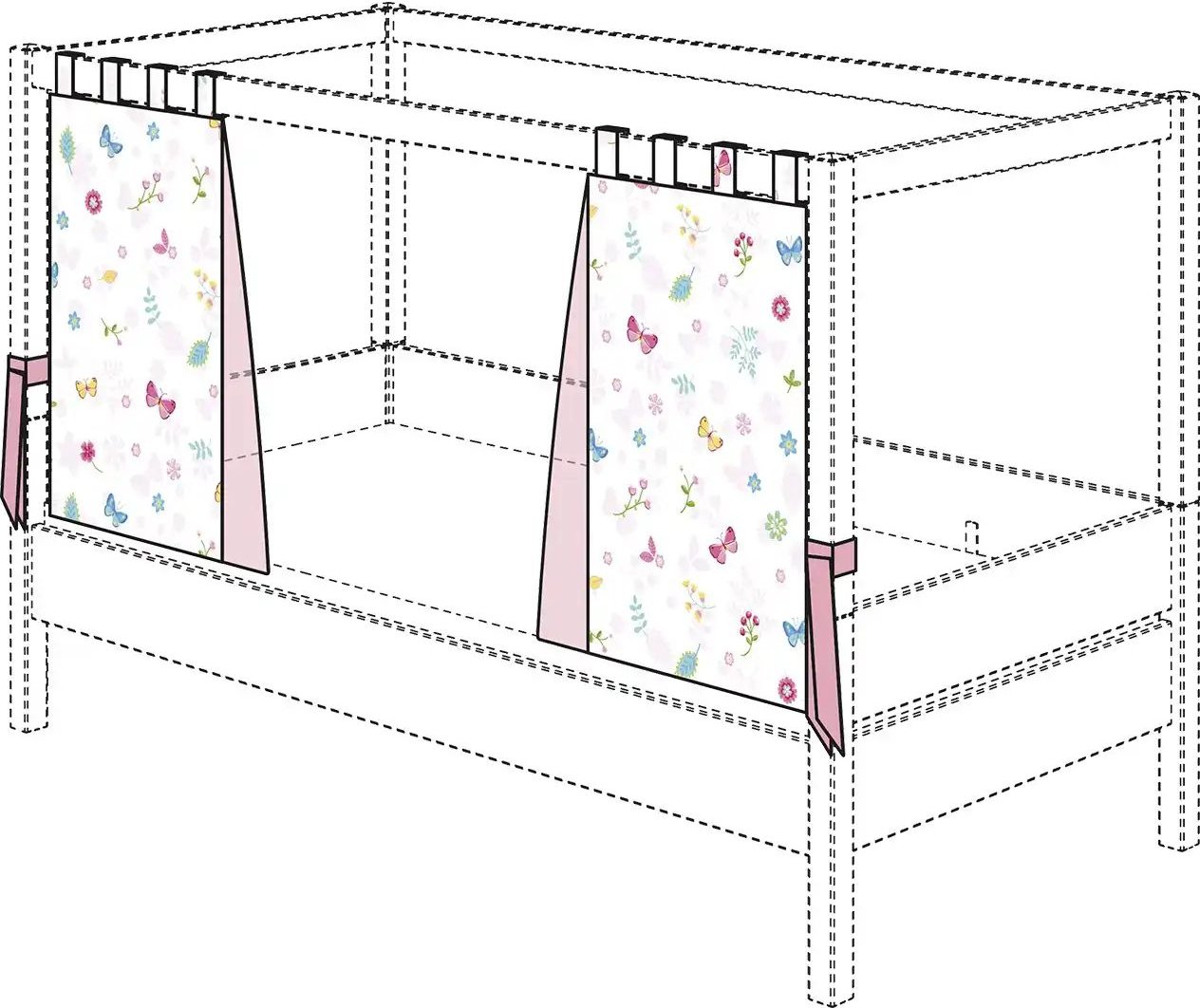 PAIDI Baldachin-Set Schmetterling ¦ rosa/pink Sonstiges Zubehör - Höffner
