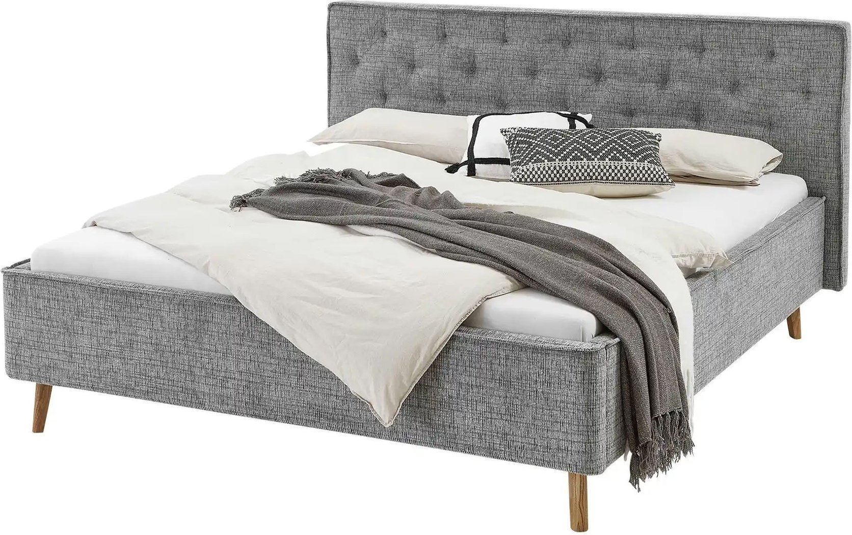 Polsterbettgestell Alicante ¦ grau ¦ Maße (cm): B: 168 H: 110 Betten > Komfortbetten - Höffner