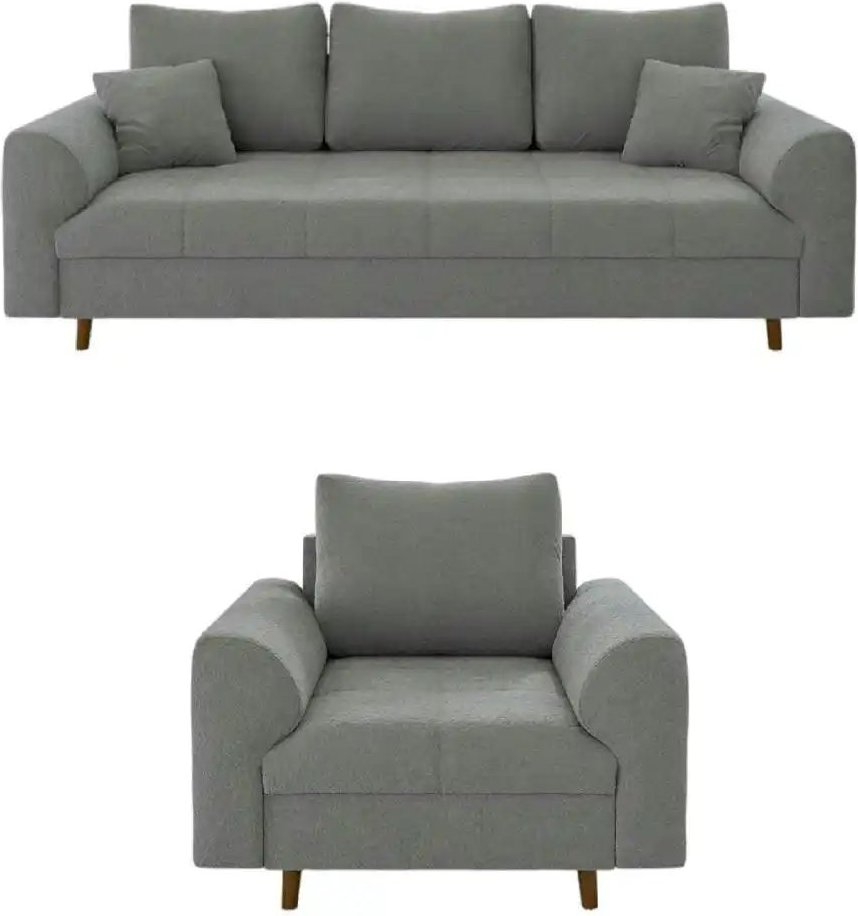 S-STYLE Polstergarnitur 3+1 Lars ¦ grau ¦ Maße (cm): B: 210 H: 81 Polstermöbel > Sofas > Sitzgruppen - Höffner