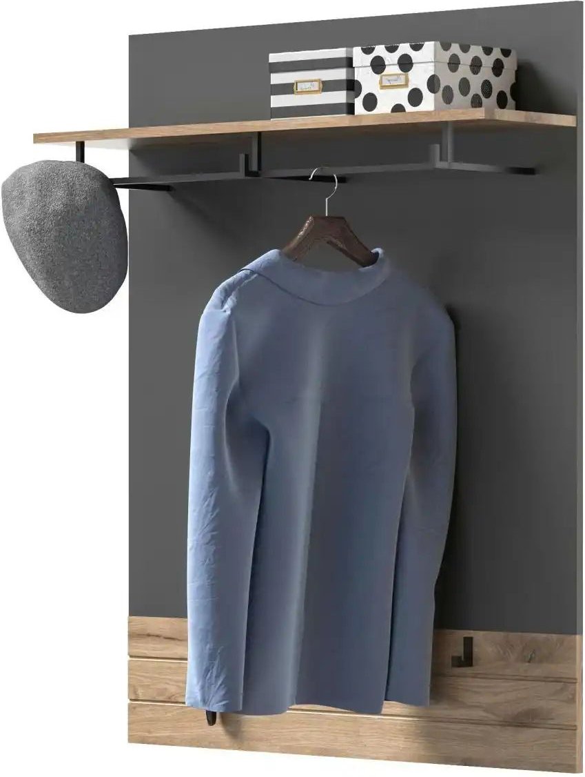 Kompaktgarderobe  Mason ¦ grau ¦ Maße (cm): B: 90 H: 117 T: 25.0 Garderoben & Kleiderstangen > Garderoben - Höffner