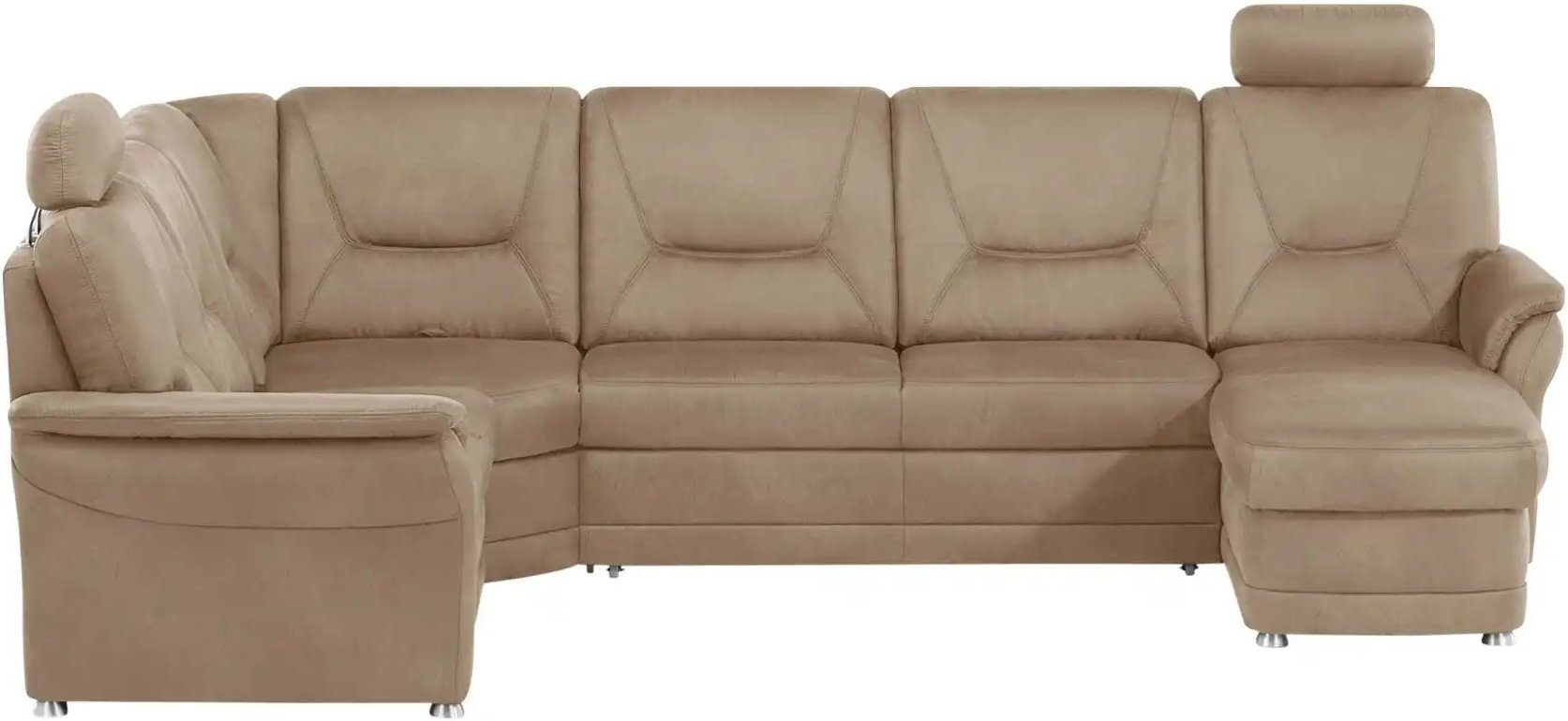 meinSofa Wohnlandschaft aus Mikrofaser Edda ¦ beige ¦ Maße (cm): B: 309 H: 96 T: 227.0 Polstermöbel > Sofas > Wohnlandsc...