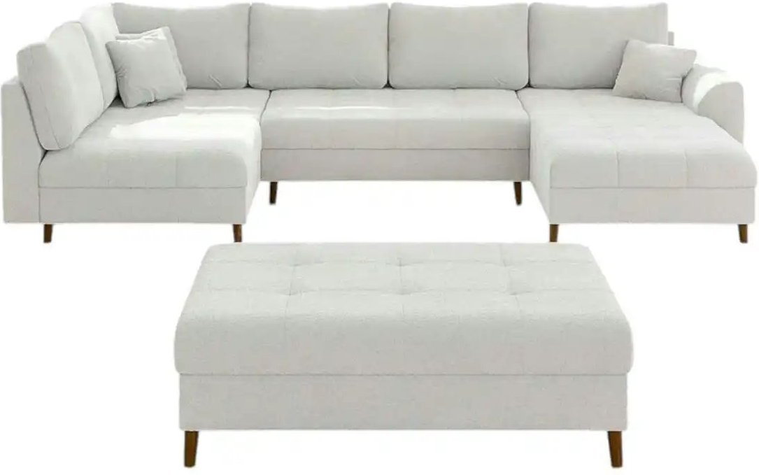 Wohnlandschaft mit Hocker Lars ¦ weiß ¦ Maße (cm): B: 310 H: 81 Polstermöbel > Sofas > Schlafsofas - Höffner