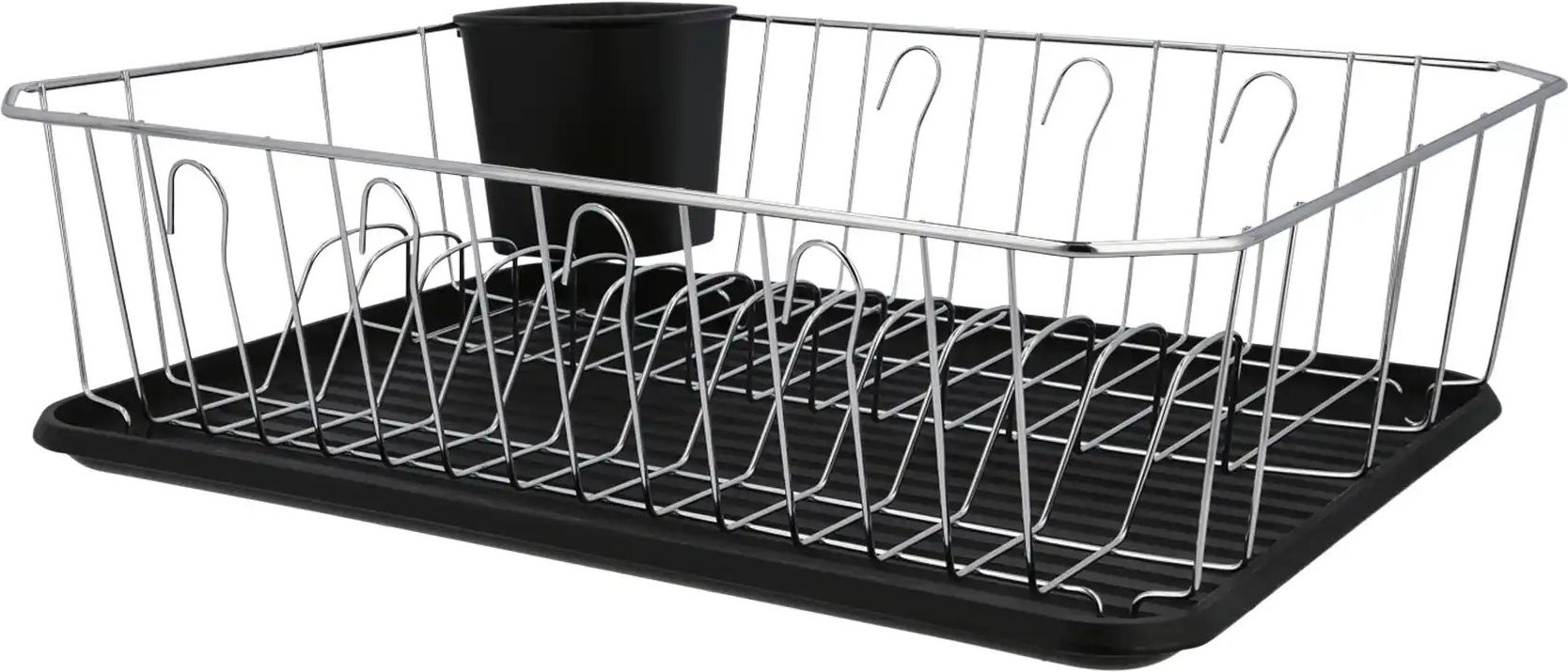 KHG Geschirrabtropfständer 2-teilig ¦ grau ¦ Kunststoff ¦ Maße (cm): B: 35,5 H: 13 Küchenzubehör & Helfer > Besteckkäst...