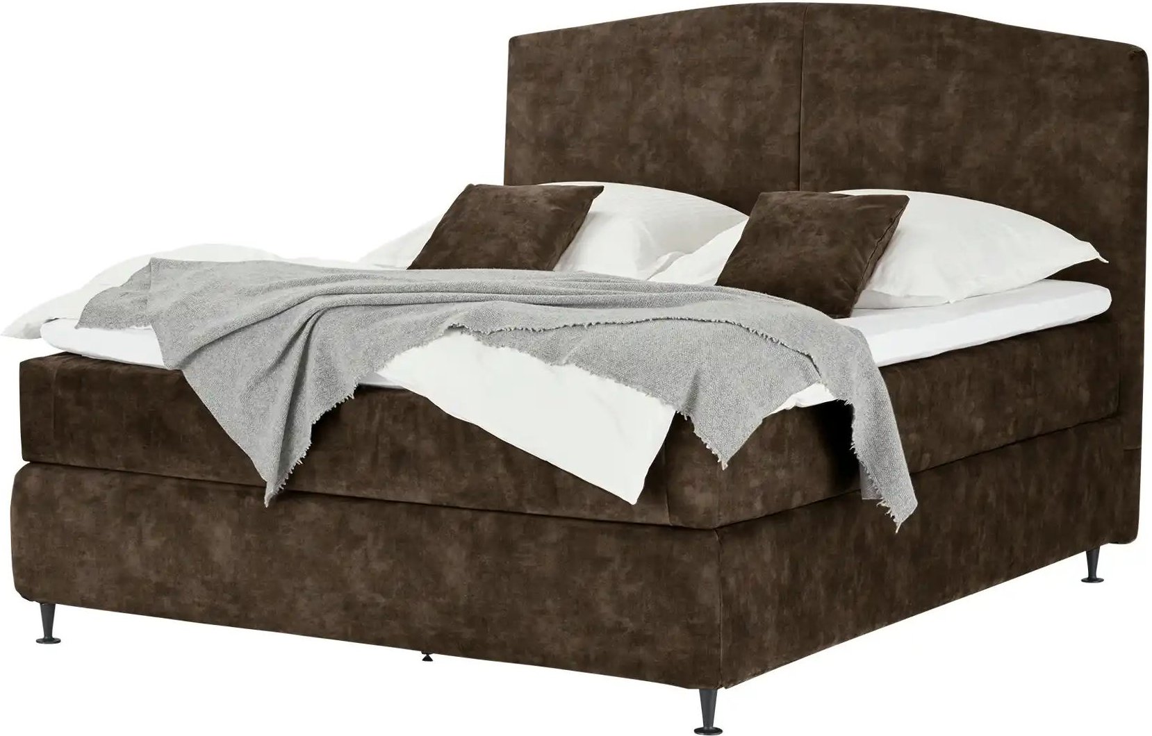 Thumbnail - Kings and Queens Boxspringbett Skyer ¦ grau ¦ Maße (cm): B: 164 H: 132 Betten > Boxspringbetten - Höffner