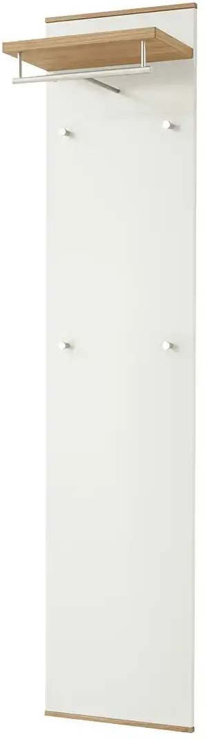 Garderobenpaneel Longo ¦ weiß ¦ Holzwerkstoff ¦ Maße (cm): B: 42 H: 183 T: 27.0 Garderoben & Kleiderstangen > Wandgarde...