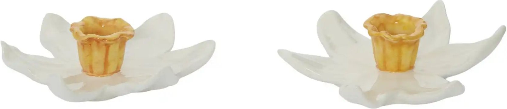 HOME STORY Kerzenhalter Blume sortiert ¦ weiß ¦ Dolomite ¦ Maße (cm): H: 4 Ø: 14 Accessoires > Kerzen & Kerzenstände...