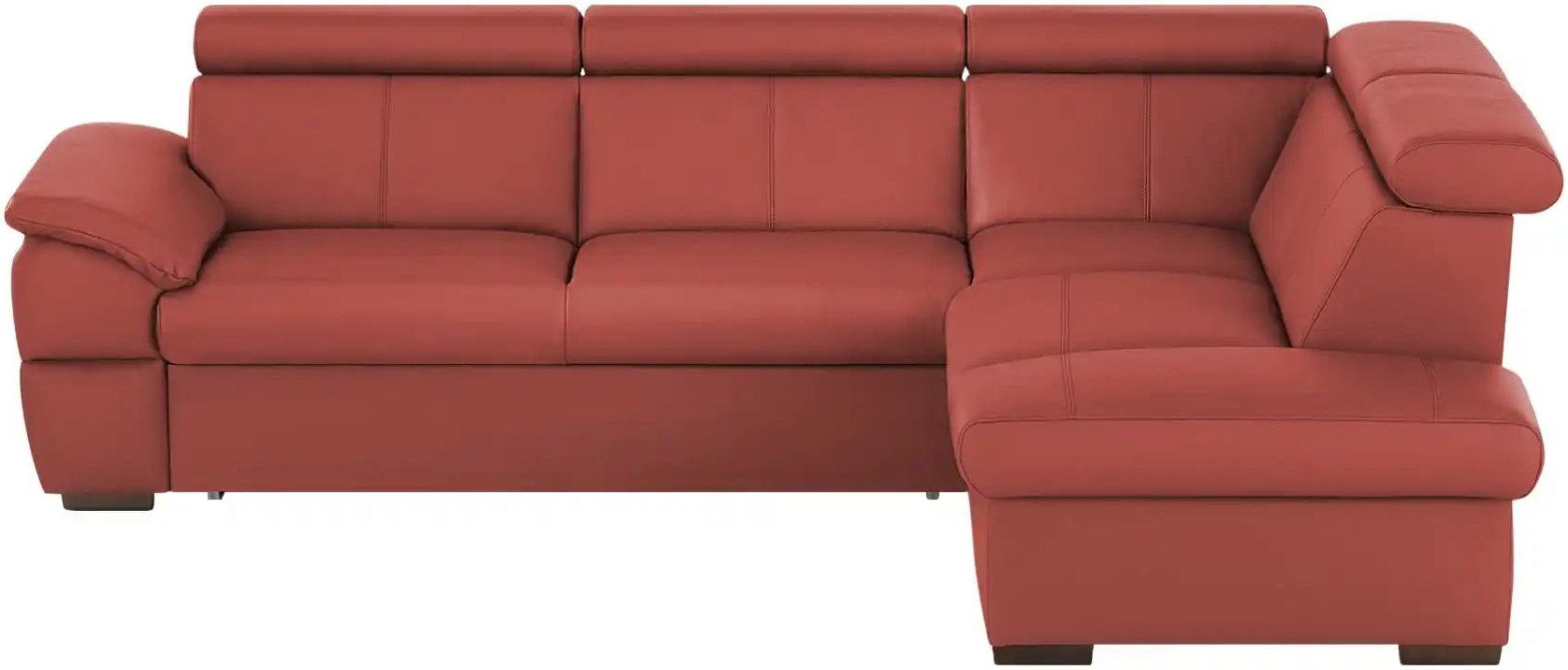 uno Ecksofa aus Echtleder Town ¦ rot ¦ Maße (cm): B: 264 H: 76 T: 210.0 Polstermöbel > Sofas > Ecksofas - Höffner