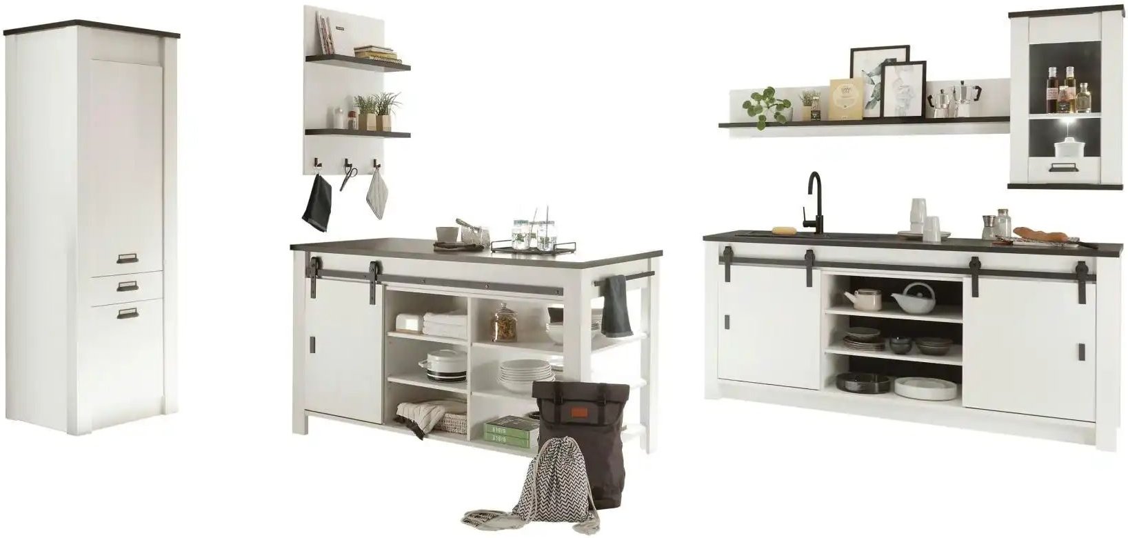 Kombi 1PPAK1 ¦ weiß ¦ Maße (cm): B: 201 H: 93 Küchen-online > Küchenblöcke ohne E-Geräte - Höffner