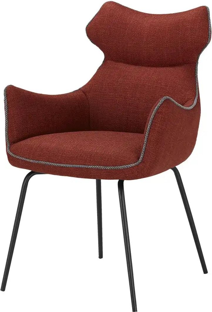 uno Esszimmerstuhl mit Metallgestell Denver ¦ rot ¦ Maße (cm): B: 59,5 H: 90,5 T: 65.0 Stühle > Esszimmerstühle > Esszim...