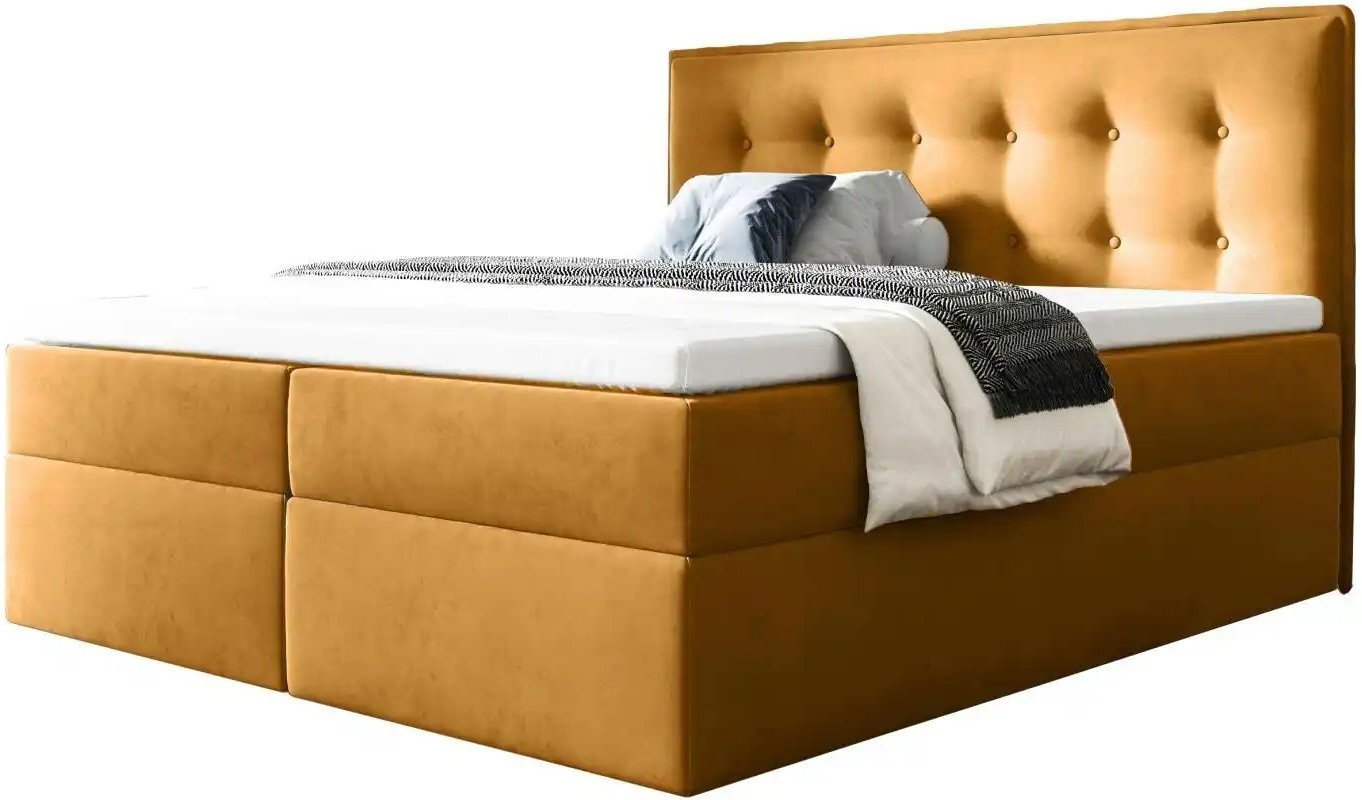 Boxbett mit Bettkasten Focus ¦ gelb ¦ Maße (cm): B: 120 H: 110 Betten > Polsterbetten - Höffner