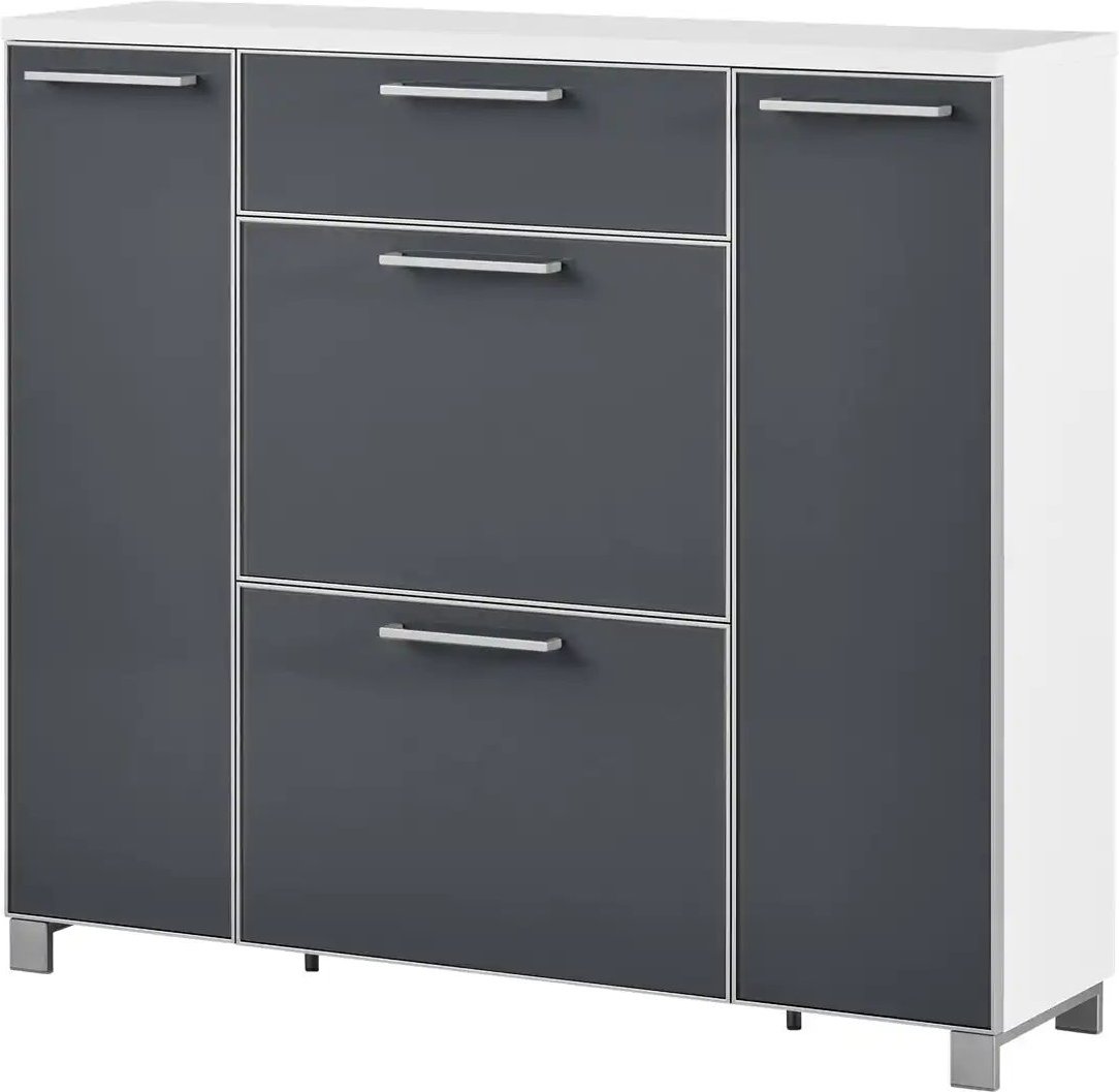 Schuhschrank Duna ¦ grau ¦ Maße (cm): B: 121 H: 108 T: 31.0 Garderoben & Kleiderstangen > Garderoben Schuhschränke - Hö...