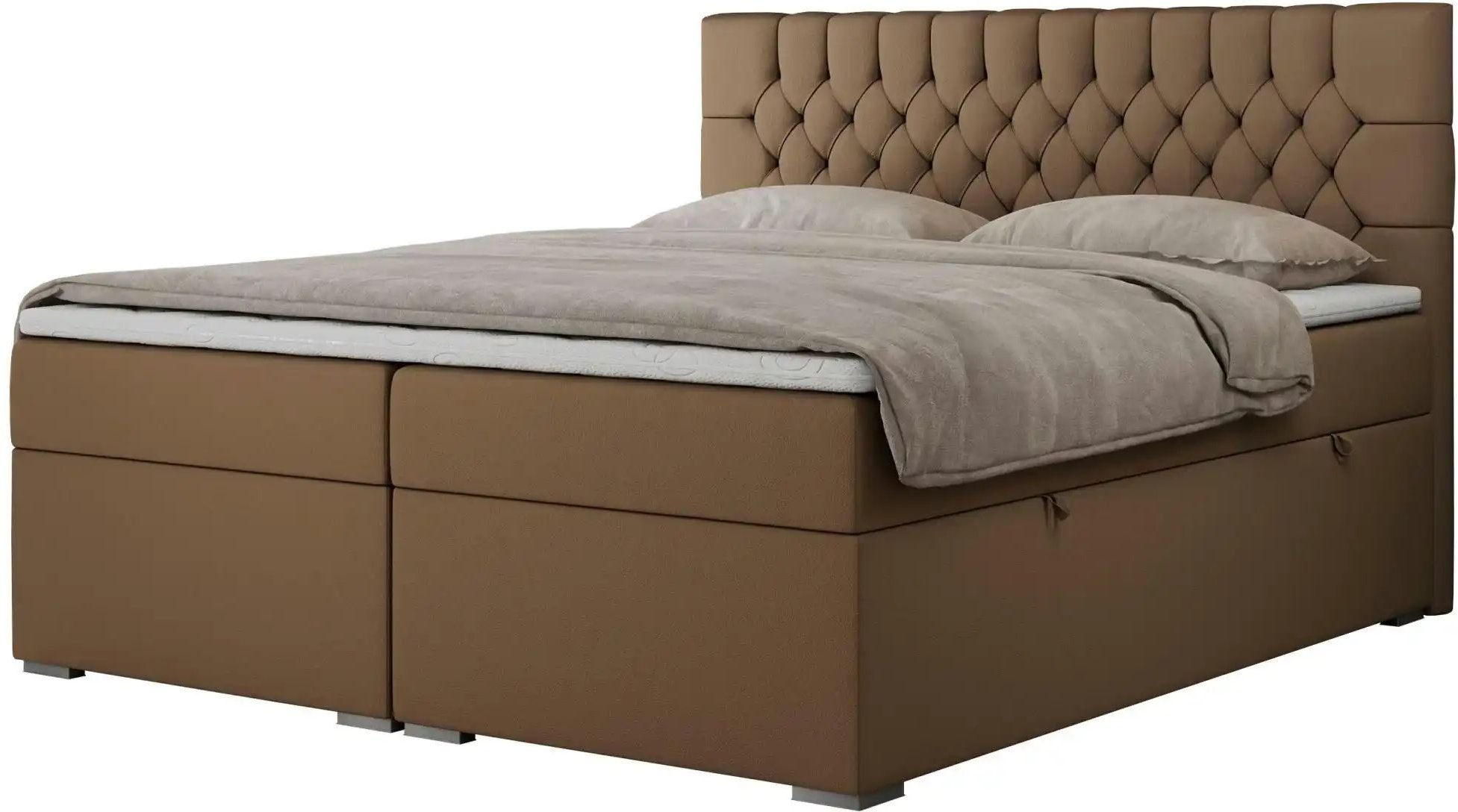 Boxbett mit Bettkasten Pera ¦ braun ¦ Maße (cm): B: 200 H: 125 Betten > Komfortbetten - Höffner