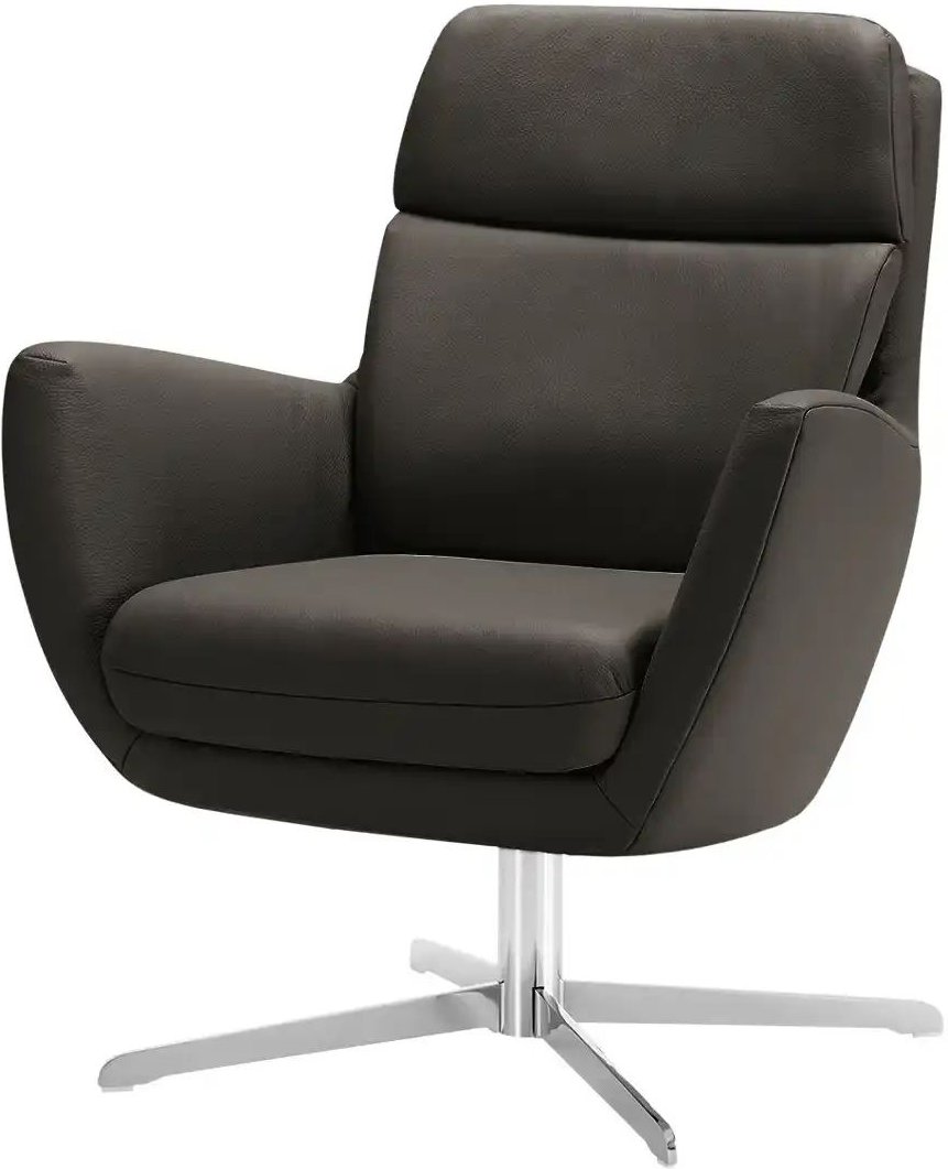 Max Schelling Drehsessel aus Echtleder Sierra ¦ braun ¦ Maße (cm): B: 76 H: 93 T: 79.0 Polstermöbel > Sessel > Drehsesse...