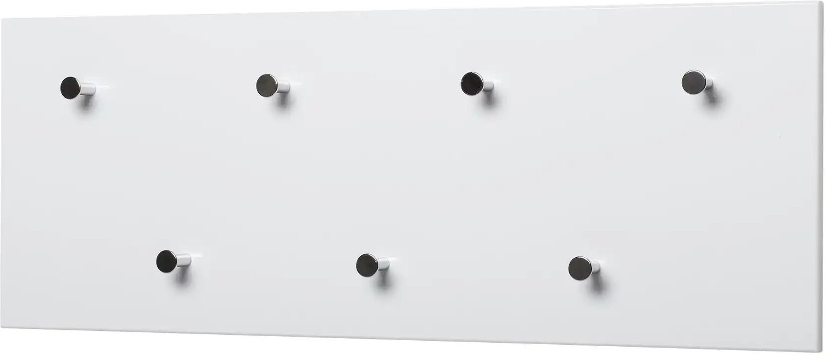 Garderobenpaneel Heringsdorf ¦ weiß ¦ MDF-Platte ¦ Maße (cm): B: 80 H: 30 T: 5.5 Garderoben & Kleiderstangen > Hakenlei...