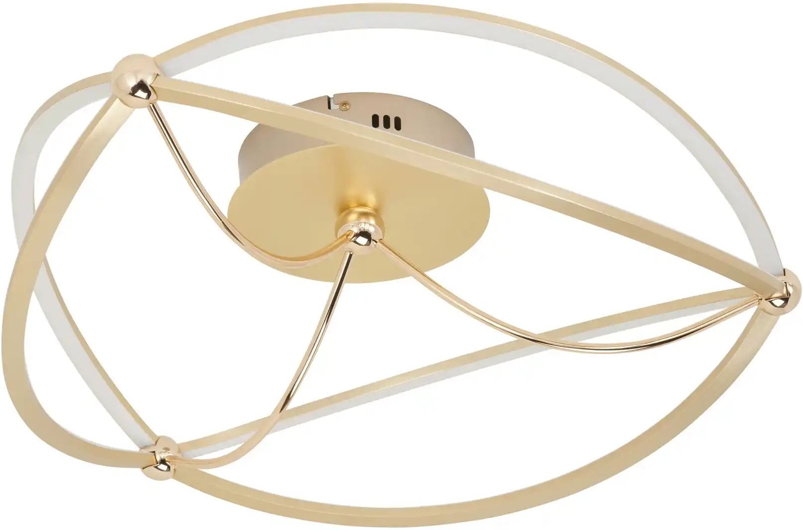 Trio LED-Deckenleuchte messing-matt geschwungen ´groß´ Charivari ¦ gold ¦ Maße (cm): H: 18 Ø: 62 Lampen & Leuchten >...