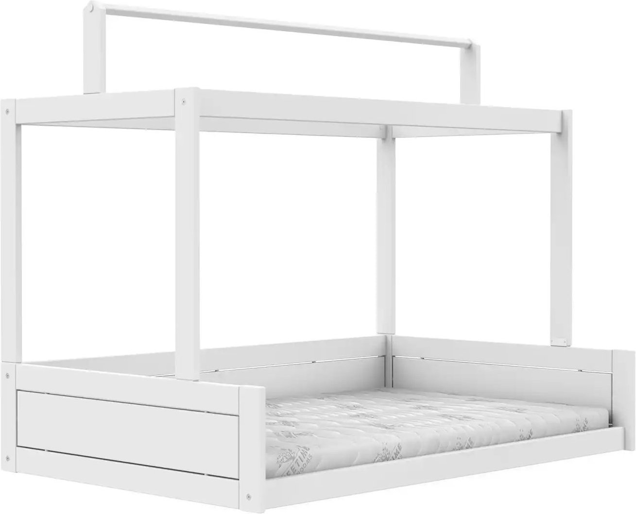 Thumbnail - Lifetime Bett mit Stoffdach 120cm Montessori ¦ weiß ¦ Maße (cm): B: 207 H: 175 T: 132.0 Betten > Bettgestelle - Höffner