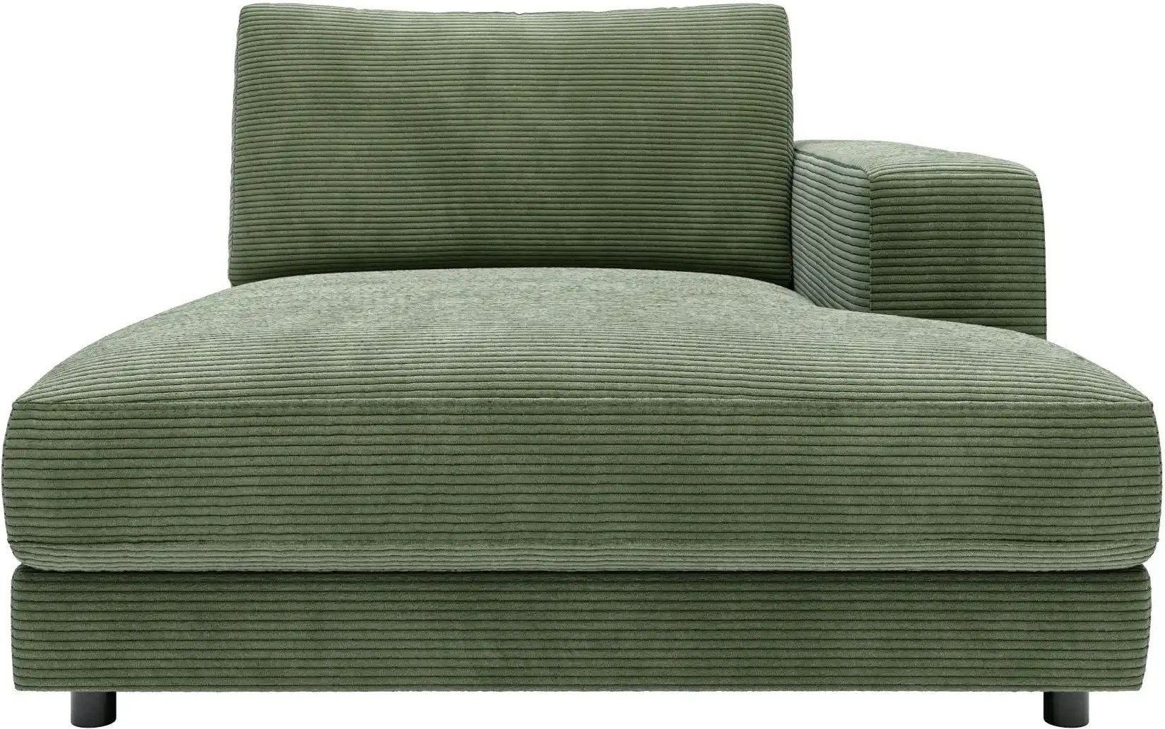 Jette Home Element Ottomane rechts in Cord Sila ¦ grün ¦ Maße (cm): B: 125 H: 85 T: 170.0 Polstermöbel > Sofas > Modulso...