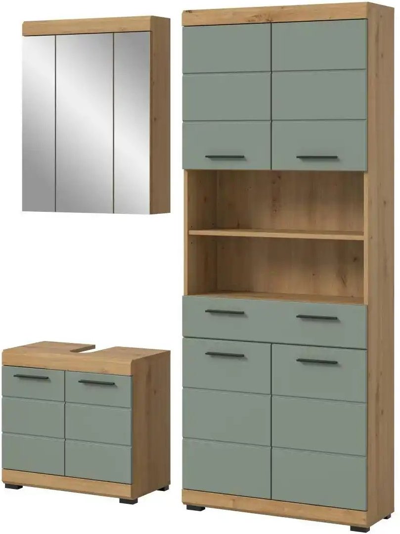 Thumbnail - Badkombination ¦ holzfarben ¦ Maße (cm): B: 149 H: 191 Schränke > Badschränke > Komplett-Badkombinationen - Höffner