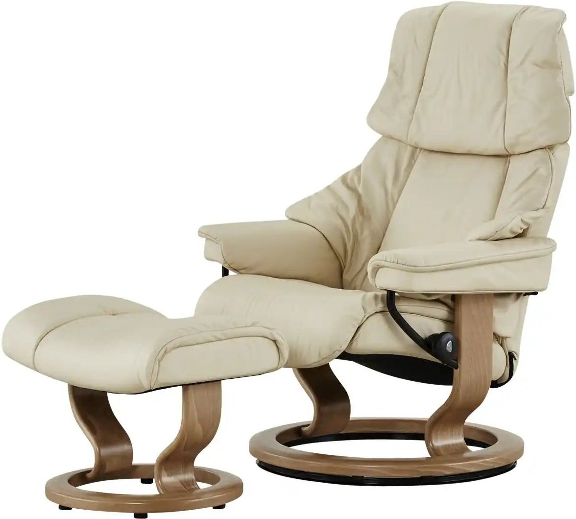 Stressless Relaxsessel mit Hocker Reno S ¦ creme ¦ Maße (cm): B: 75 H: 106 T: 75.0 Polstermöbel > Sessel > Fernsehsesse...