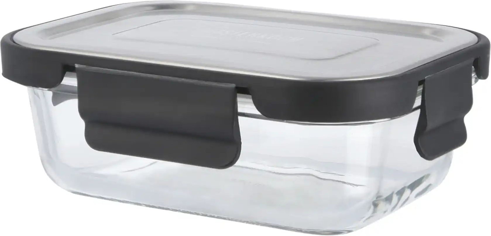 Meisterkoch Aufbewahrungsdose XS 370 ml OPTIMUS ¦ transparent/klar ¦ Glas,Edelstahl,Kunststoff ¦ Maße (cm): B: 11 H: 5,...