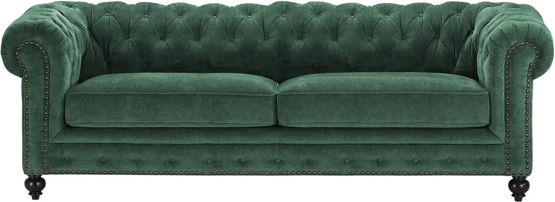 Thumbnail - uno Einzelsofa Chesterfield Stoff ¦ grün ¦ Maße (cm): B: 230 H: 80 T: 100.0 Polstermöbel > Sofas > 3-Sitzer - Höffner