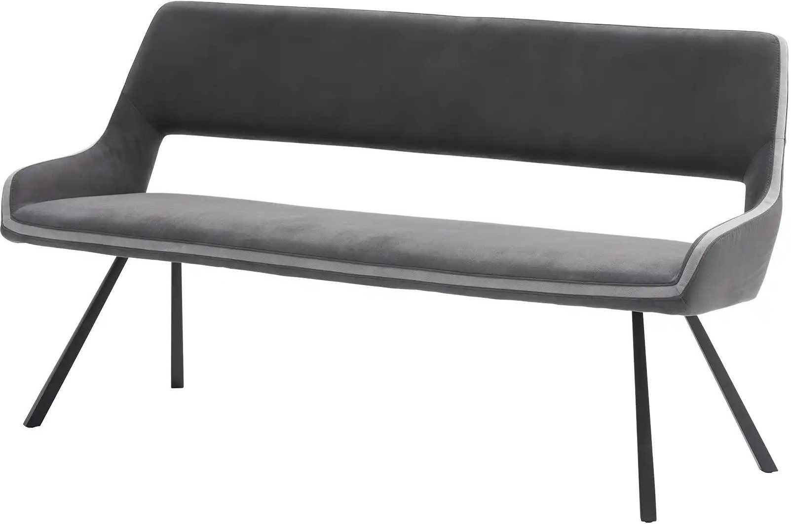 Esszimmerbank mit Metallgestell Jenala ¦ grau ¦ Maße (cm): B: 155 H: 90 T: 60.0 Bänke > Einzelbänke - Höffner