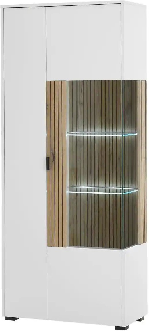 Vitrine Hortuna ¦ weiß ¦ Maße (cm): B: 75 H: 180 T: 38.0 Schränke > Vitrinen - Höffner