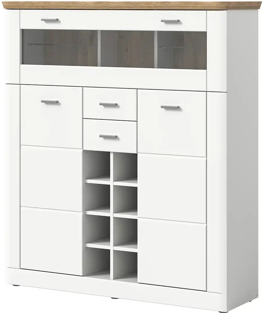 Barschrank Accadia ¦ weiß ¦ Maße (cm): B: 124 H: 140 T: 37.0 Kommoden & Sideboards > Highboards - Höffner