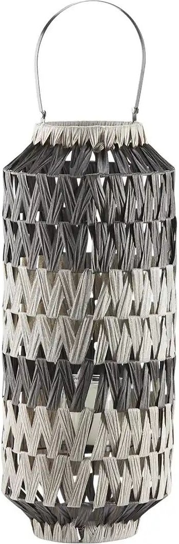 HOME STORY Laterne ¦ grau ¦ PVC,Metall,Glas ¦ Maße (cm): H: 59,5 Ø: 25 Accessoires > Kerzen & Kerzenständer - Höffner