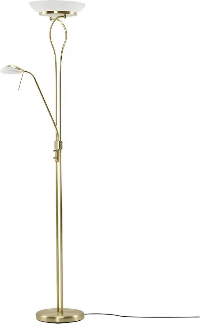 Thumbnail - KHG LED-Deckenfluter 2-flammig messing-matt ¦ gold ¦ Maße (cm): H: 180 Ø: 32 Lampen & Leuchten > Stehlampen - Höffn...