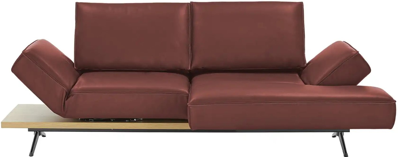 KOINOR Ecksofa Echtleder Phoenix ¦ rot ¦ Maße (cm): B: 240 H: 116 T: 132.0 Polstermöbel > Sofas > Ecksofas - Höffner