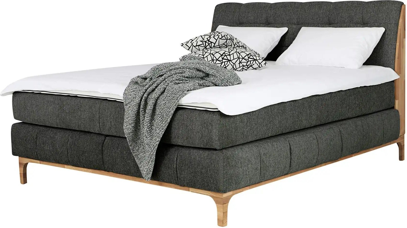 uno Boxspringbett Kaisa ¦ grau ¦ Maße (cm): B: 161 H: 119 Betten > Boxspringbetten - Höffner