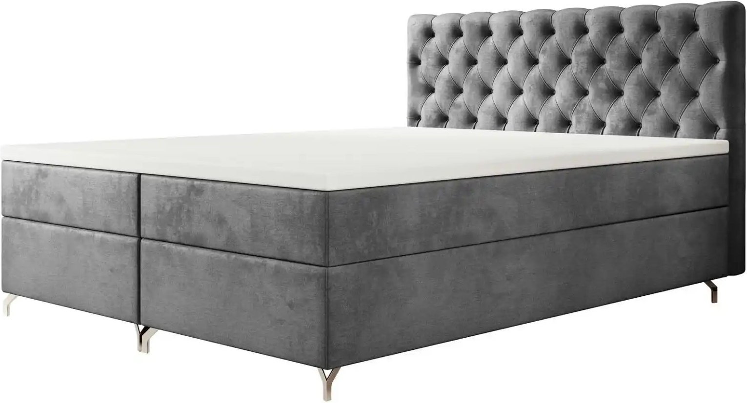 Boxbett mit Stauraum Chester ¦ grau ¦ Maße (cm): B: 200 H: 111 Betten > Komfortbetten - Höffner