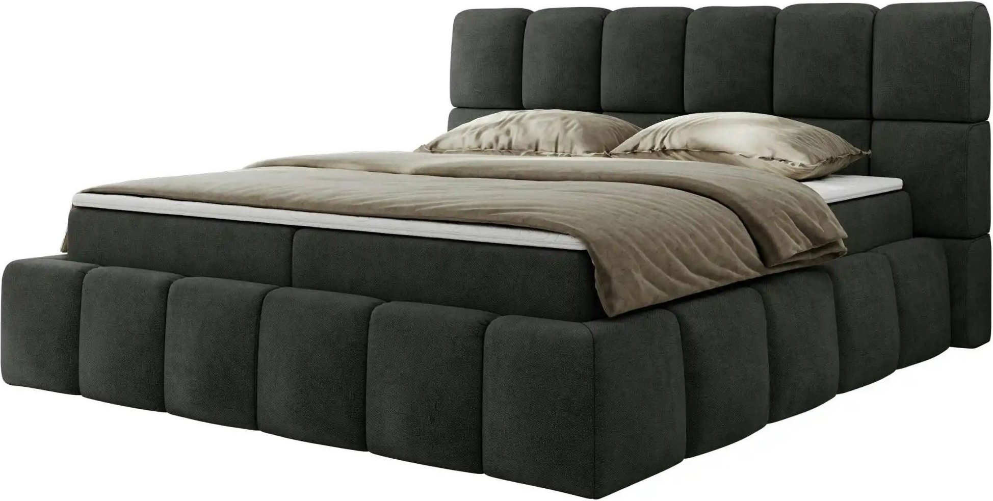 Boxbett mit Bettkasten Nira ¦ grau ¦ Maße (cm): B: 194 H: 113 Betten > Komfortbetten - Höffner