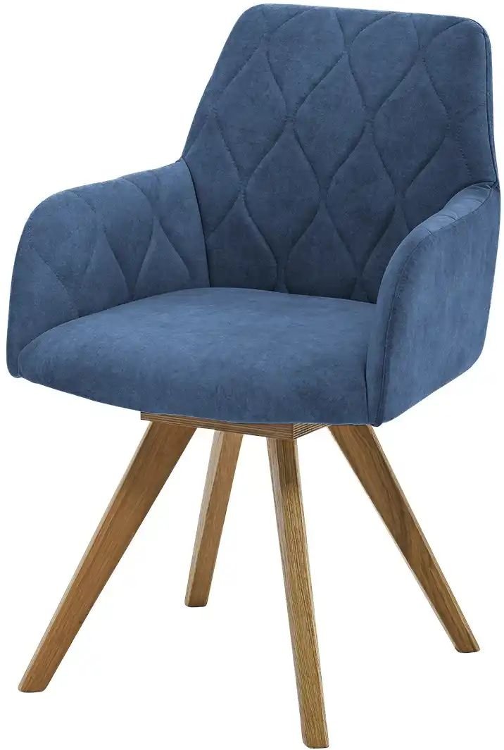 Woodford Esszimmerstuhl Damask ¦ blau ¦ Maße (cm): B: 61 H: 88 T: 66.5 Stühle > Küchenstühle > Küchenstühle mit Armlehn...