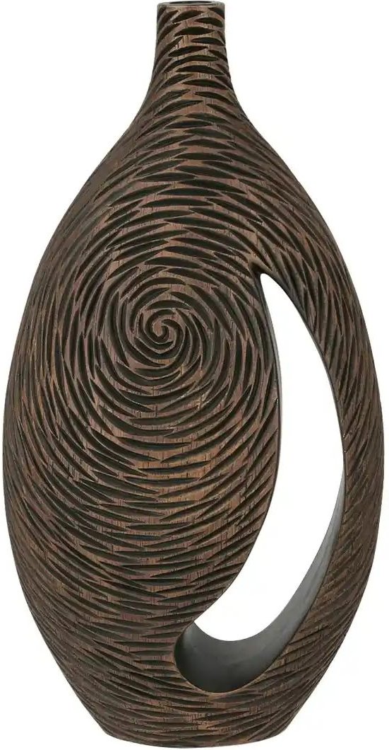 Deko Vase Circle ¦ braun ¦ Polyresin (Kunstharz) ¦ Maße (cm): B: 25,5 H: 49 T: 12.5 Accessoires > Vasen - Höffner