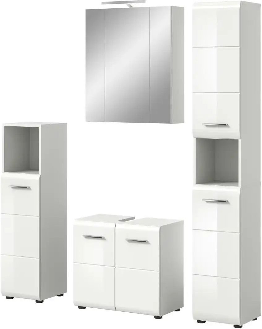 Badkombination Igelsbachsee ¦ weiß ¦ Maße (cm): B: 150 H: 185 Schränke > Badschränke > Komplett-Badkombinationen - Höff...