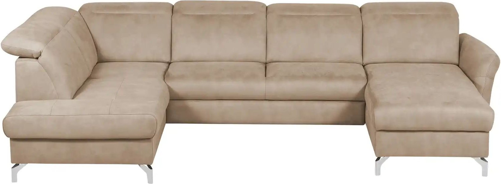 Thumbnail - uno Wohnlandschaft Wildleder-Optik Basel ¦ beige ¦ Maße (cm): B: 304 H: 100 T: 200.0 Polstermöbel > Sofas > Schlafsofas ...