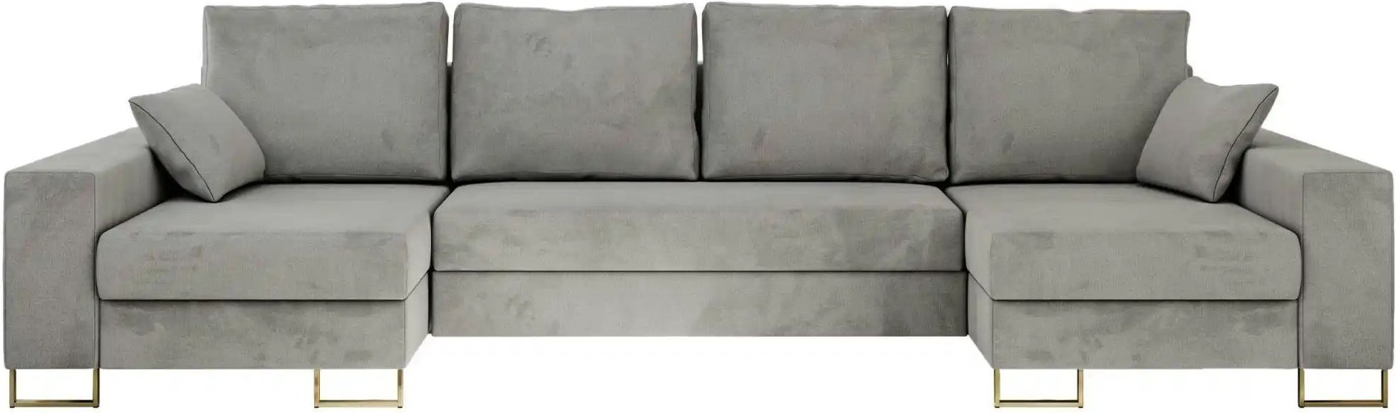 Wohnlandschaft mit Schlaffunktion Dorain ¦ silber ¦ Maße (cm): B: 312 H: 95 Polstermöbel > Sofas > Schlafsofas - Höffner