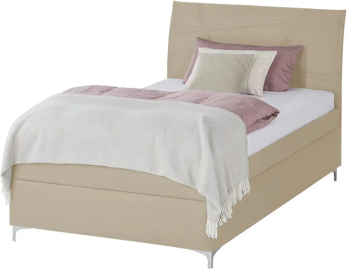 Polsterbett mit Matratze und Stauraum Lerryn ¦ beige ¦ Maße (cm): B: 126 H: 110 Betten > Komfortbetten - Höffner