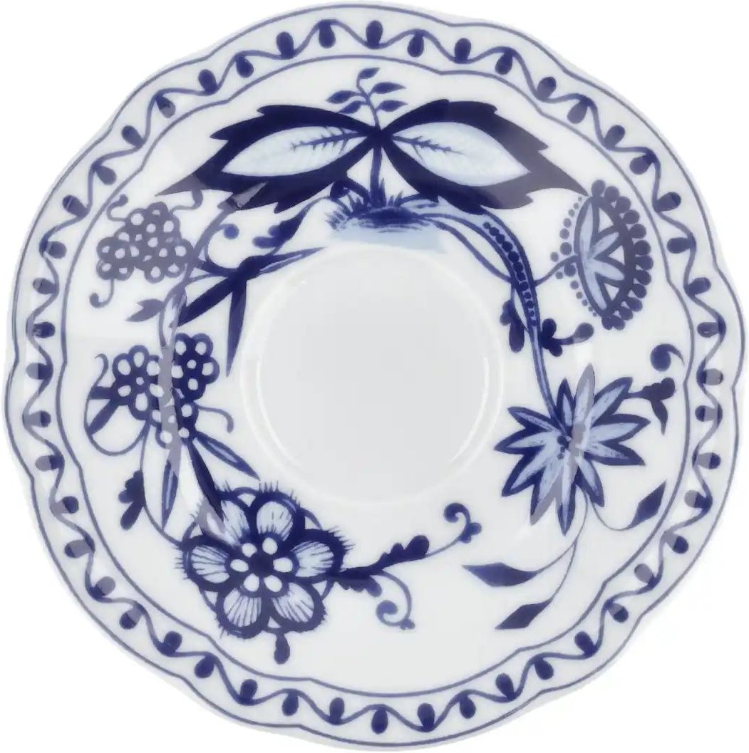 Kahla Kaffeeuntertasse "Rosella" Zwiebelmuster ¦ blau ¦ Porzellan ¦ Maße (cm): H: 2 Ø: 14.5 Geschirr > Einzelgeschirrt...