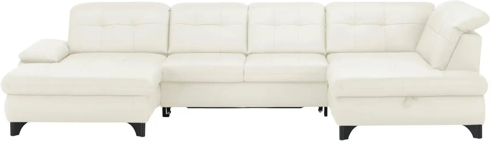 Lounge Collection Wohnlandschaft Leder Jona ¦ weiß ¦ Maße (cm): B: 368 H: 100 T: 194.0 Polstermöbel > Sofas > Wohnlands...