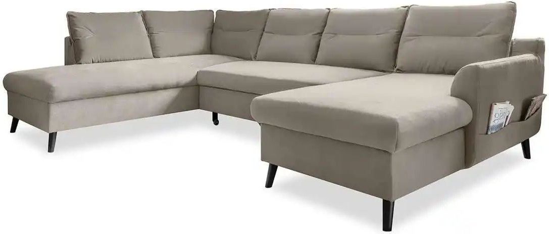 Miuform Wohnlandschaft mit Schlaffunktion Stylish Stan ¦ beige ¦ Maße (cm): B: 300 H: 90 Polstermöbel > Sofas > Wohnland...