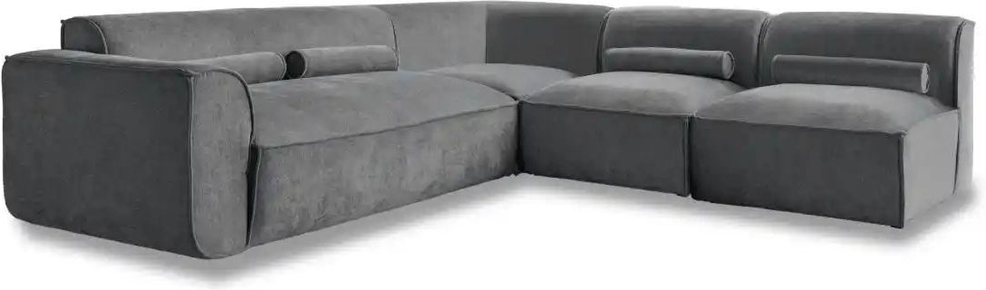 Miuform Wohnlandschaft modular Flex Felix ¦ grau ¦ Maße (cm): B: 265 H: 70 Polstermöbel > Sofas > Ecksofas - Höffner