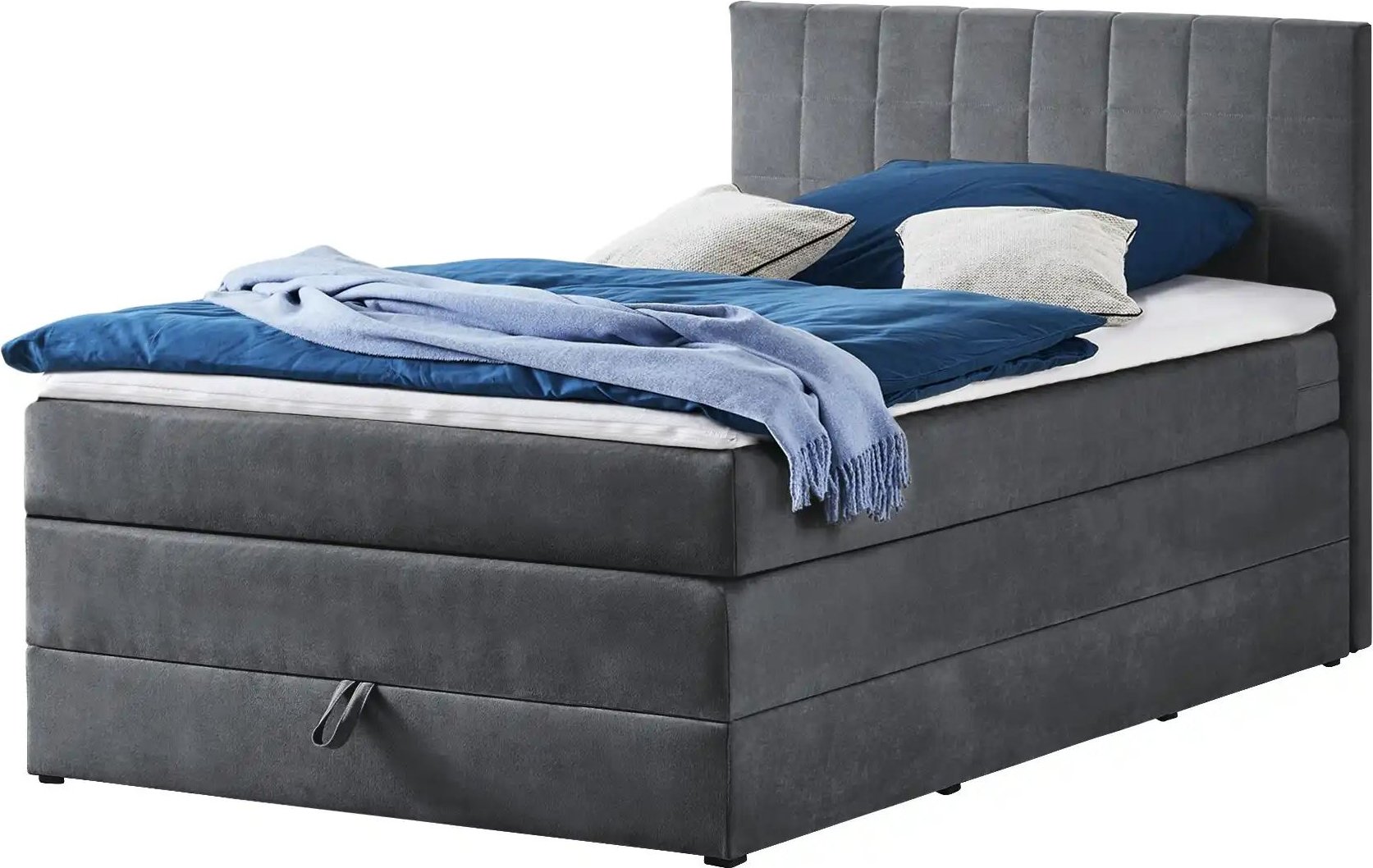 Boxspringbett mit Bettkasten Prince ¦ grau ¦ Maße (cm): B: 121 H: 107 Betten > Boxspringbetten - Höffner