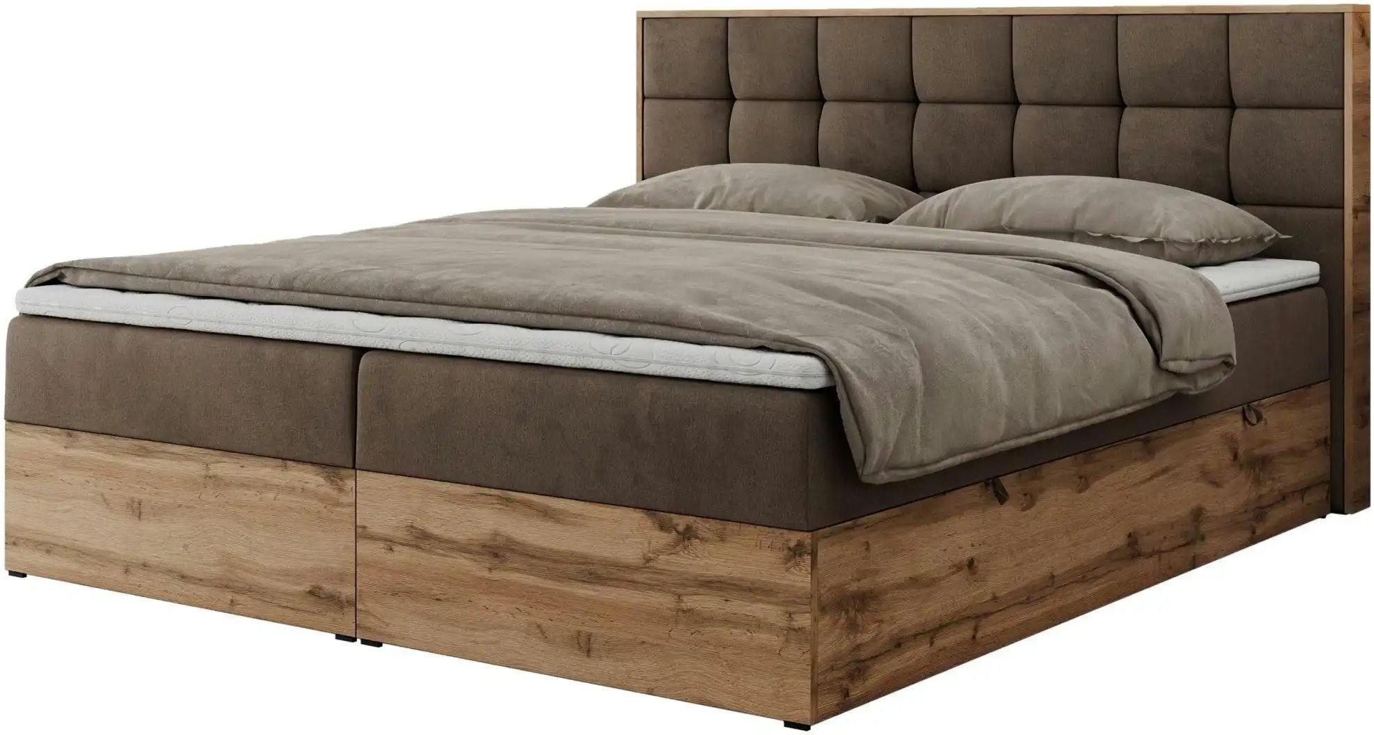 Thumbnail - Boxbett mit Bettkasten Albero 1 ¦ braun ¦ Maße (cm): B: 188 H: 104 Betten > Komfortbetten - Höffner