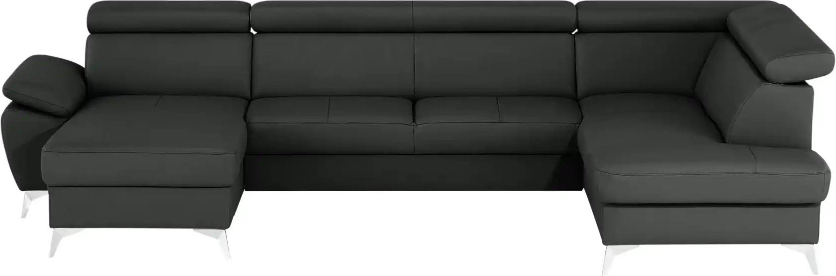 uno Wohnlandschaft mit verstellbarem Kopfteil Apollo ¦ schwarz ¦ Maße (cm): B: 338 H: 96 T: 210.0 Polstermöbel > Sofas >...